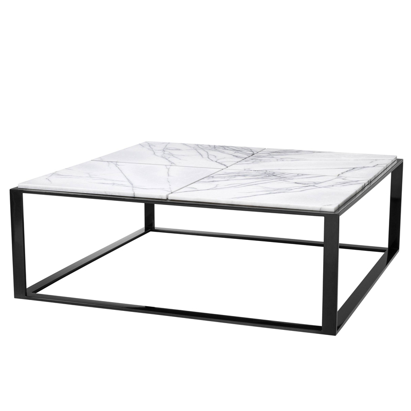 Кофейный стол Eichholtz Coffee Table San Ramon Черный Белый Мрамор Bianco Кофейный стол Eichholtz Coffee Table San Ramon Черный Белый Мрамор Bianco в Рязани | Loft Concept