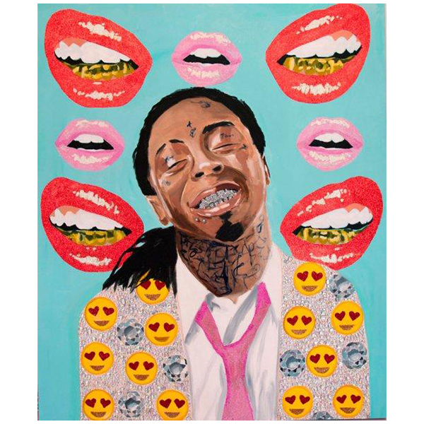 Картина Lil Wayne with Diamonds and Emoji Jacket on Grills Background Мульти Картина Lil Wayne with Diamonds and Emoji Jacket on Grills Background Мульти в Рязани | Loft Concept