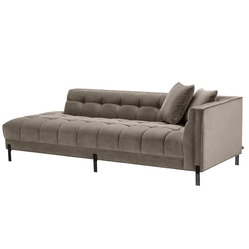Кушетка Eichholtz Lounge Sofa Sienna Right greige Бежево-серый Темная бронза Кушетка Eichholtz Lounge Sofa Sienna Right greige Бежево-серый Темная бронза в Рязани | Loft Concept