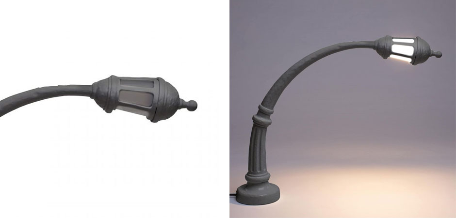 Настольная лампа Seletti Street Lamp Grey Настольная лампа Seletti Street Lamp Grey - Loft-Concept в Рязани