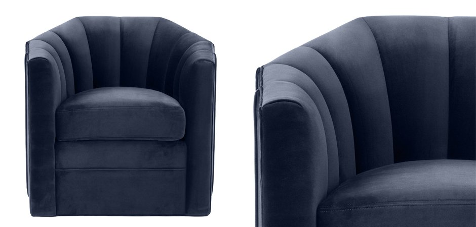 Кресло Eichholtz Chair Delancey Midnight Blue Кресло Eichholtz Chair Delancey Midnight Blue - Loft-Concept в Рязани