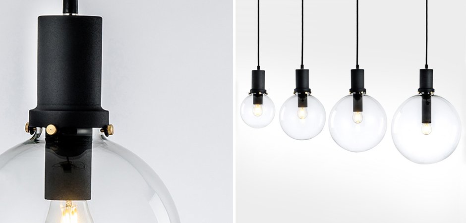 Подвесной светильник Glass Globe Black Подвесной светильник Glass Globe Black - Loft-Concept в Рязани