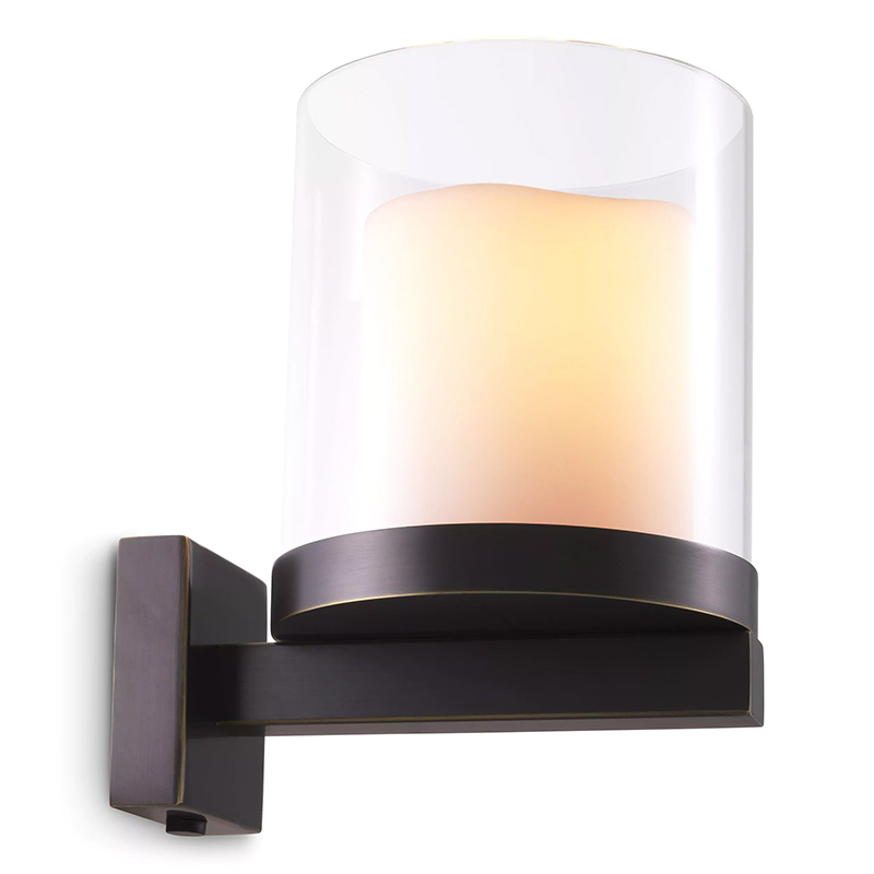 Бра Eichholtz Wall Lamp Donovan Bronze Черный Темная бронза Прозрачное Стекло Белый Бра Eichholtz Wall Lamp Donovan Bronze Черный Темная бронза Прозрачное Стекло Белый в Рязани | Loft Concept