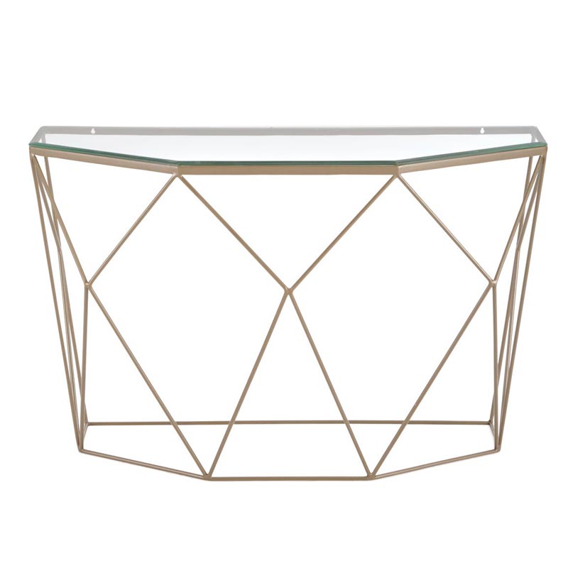 Консоль Diogo Console Прозрачный (Transparent) Винтажная латунь Консоль Diogo Console Прозрачный (Transparent) Винтажная латунь в Рязани | Loft Concept