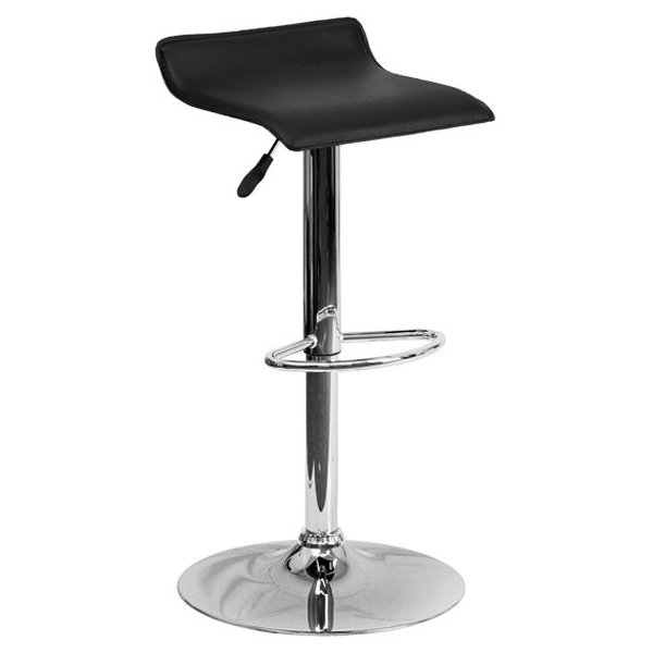 Барный стул Chrome And Black Bar Stool Серебряный Барный стул Chrome And Black Bar Stool Серебряный в Рязани | Loft Concept