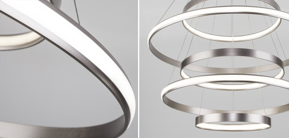 Люстра Light Ring Vertical Silver 5 колец Люстра Light Ring Vertical Silver 5 колец - Loft-Concept в Рязани