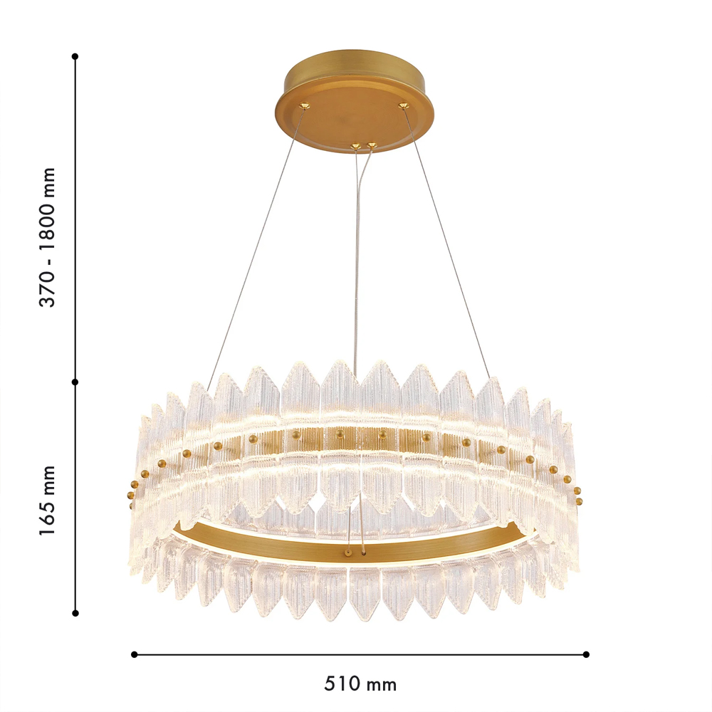Люстра круглая с декоративными элементами в виде лепестков Round Light Flashing в Рязани