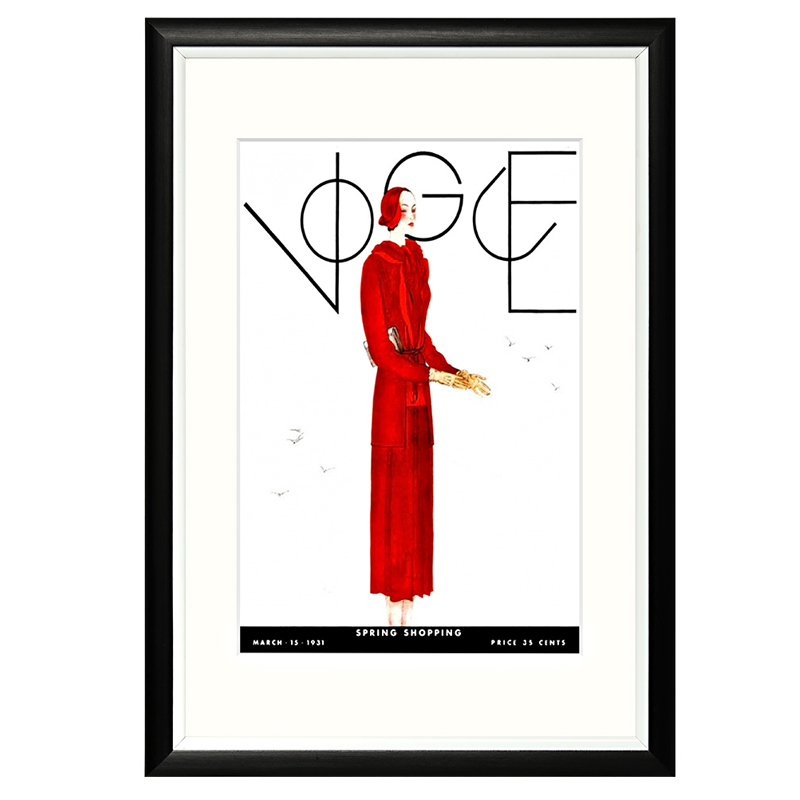 Постер Vogue March 1931 Черный Белый Красный Постер Vogue March 1931 Черный Белый Красный в Рязани | Loft Concept