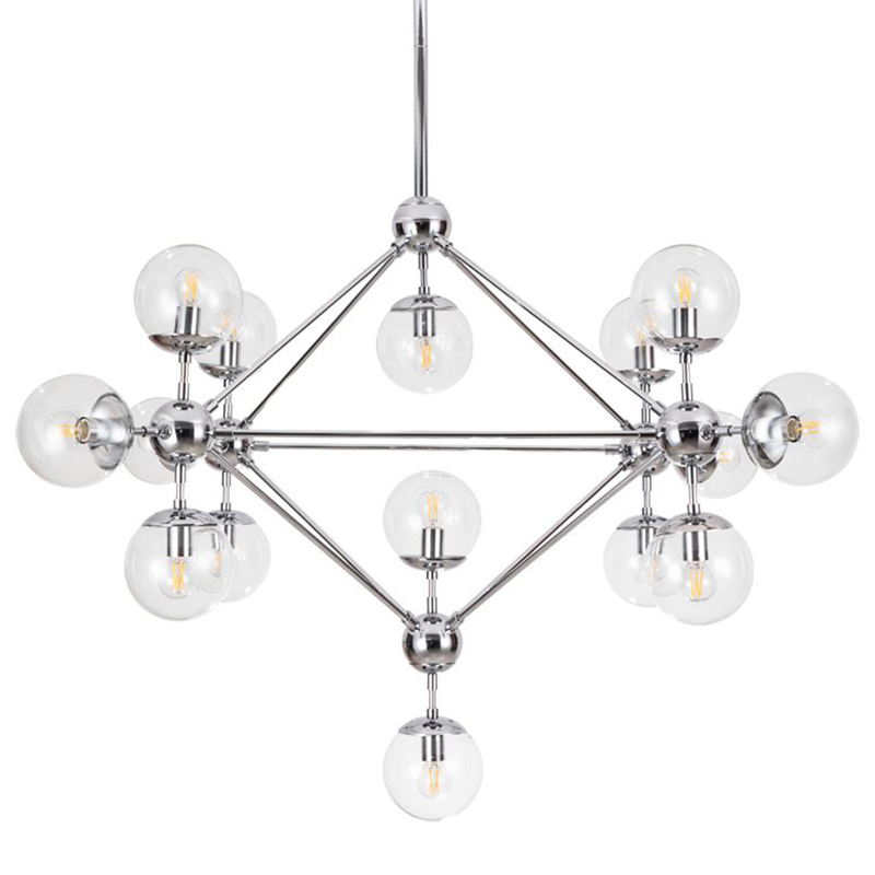 Люстра Modo Chandelier Chrome 15 Хром Прозрачный Люстра Modo Chandelier Chrome 15 Хром Прозрачный в Рязани | Loft Concept