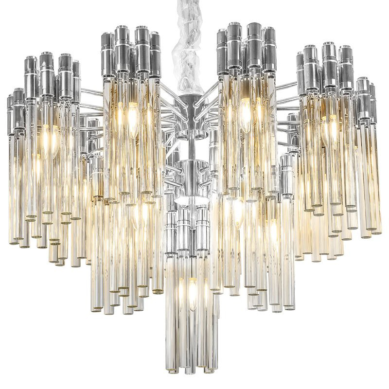 Люстра Contemporary Chandelier Crystal Silver Прозрачное Стекло Серебряный Люстра Contemporary Chandelier Crystal Silver Прозрачное Стекло Серебряный в Рязани | Loft Concept