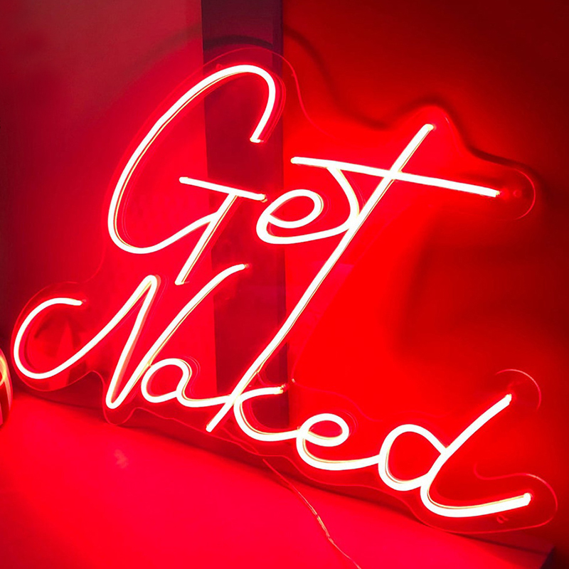 Неоновая настенная лампа Get Naked Neon Wall Lamp Красный Прозрачный Неоновая настенная лампа Get Naked Neon Wall Lamp Красный Прозрачный в Рязани | Loft Concept