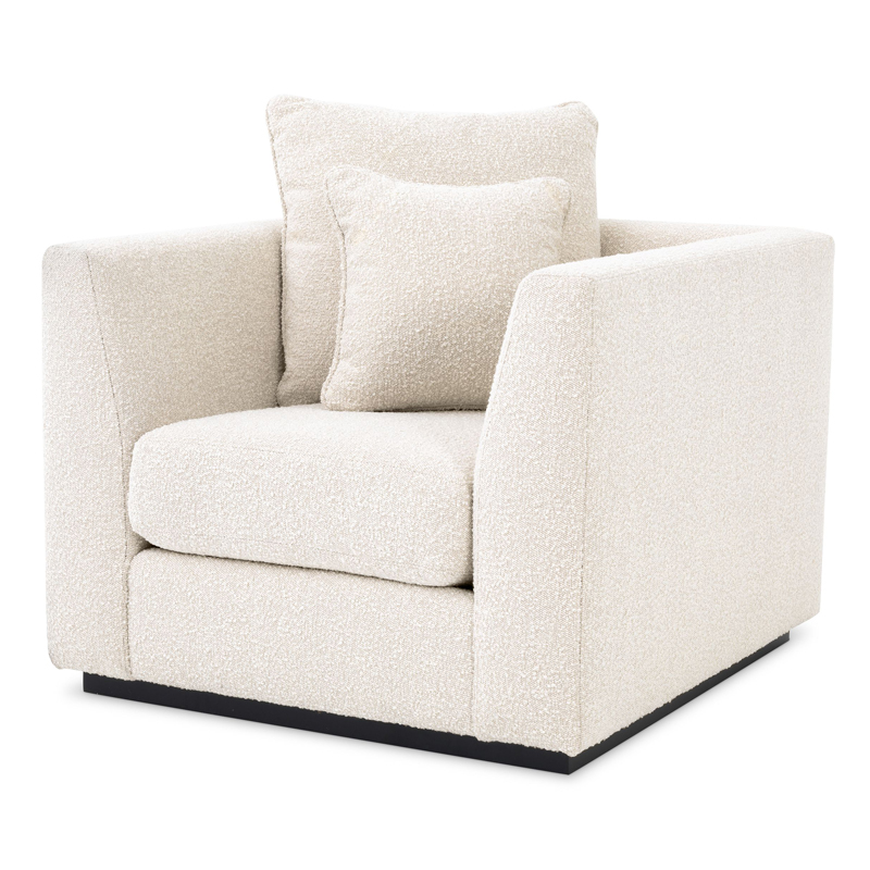 Кресло Eichholtz Chair Taylor Boucle cream Кремовый Черный Кресло Eichholtz Chair Taylor Boucle cream Кремовый Черный в Рязани | Loft Concept