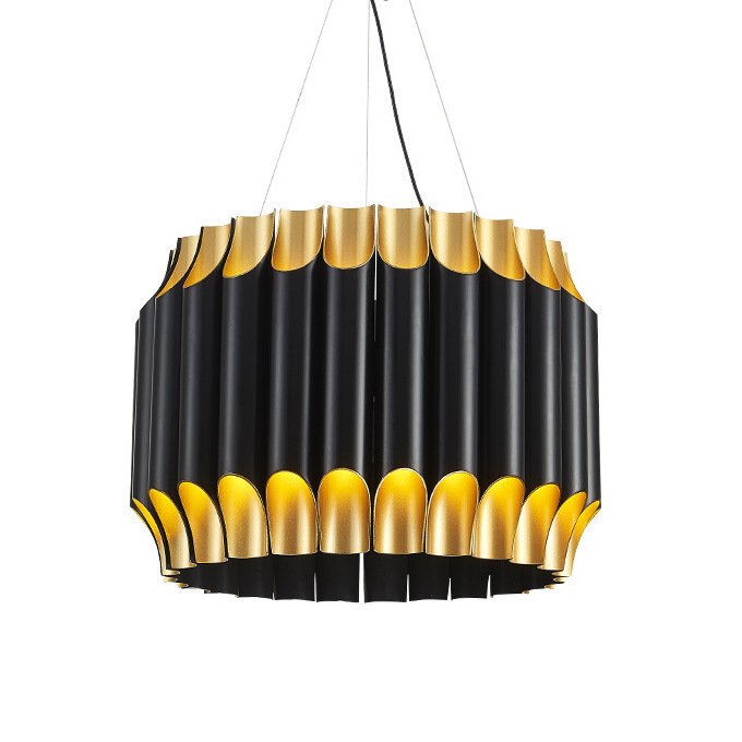 Люстра GALLIANO ROUND SUSPENSION LIGHT by DELIGHTFULL Black Золотой Черный Люстра GALLIANO ROUND SUSPENSION LIGHT by DELIGHTFULL Black Золотой Черный в Рязани | Loft Concept