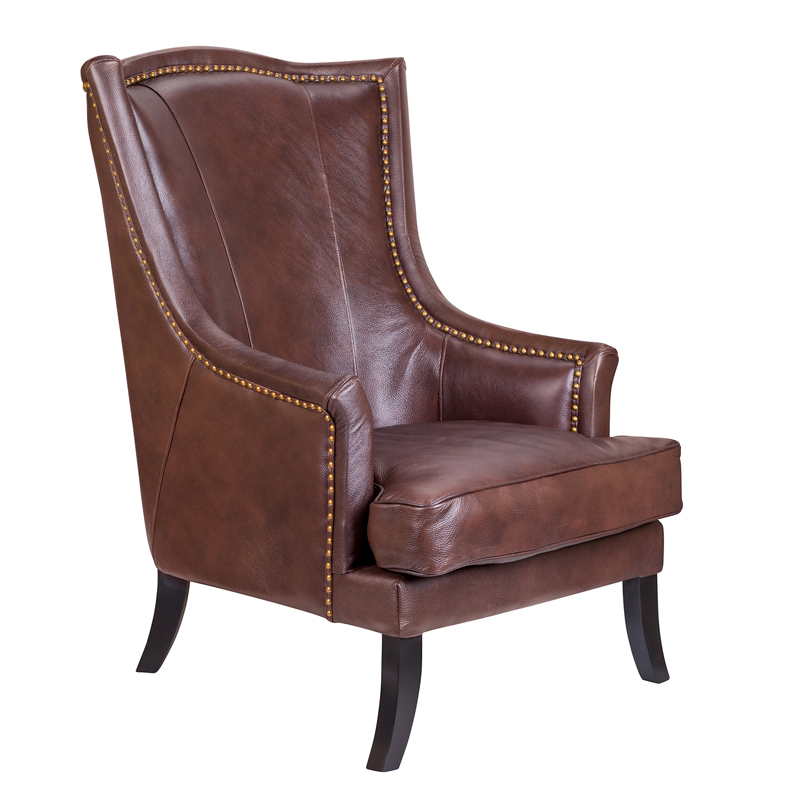 Кресло Gregoir Armchair light натуральная кожа Коричневый винтаж Кресло Gregoir Armchair light натуральная кожа Коричневый винтаж в Рязани | Loft Concept