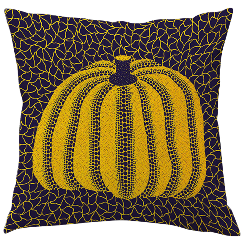 Декоративная подушка Yayoi Kusama Pumpkin Yellow Черный Желтый Декоративная подушка Yayoi Kusama Pumpkin Yellow Черный Желтый в Рязани | Loft Concept