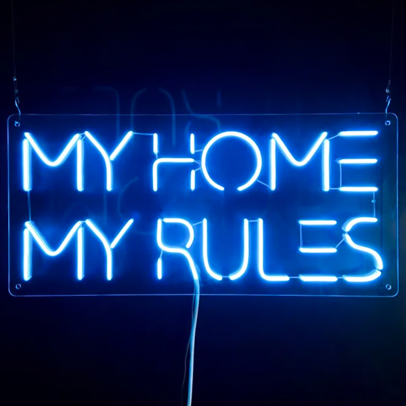 Неоновая настенная лампа My Home My Rules Neon Wall Lamp Синий Прозрачный Неоновая настенная лампа My Home My Rules Neon Wall Lamp Синий Прозрачный в Рязани | Loft Concept