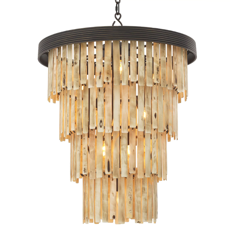 Люстра Eichholtz Chandelier Arizona L Темная бронза Бежевый Люстра Eichholtz Chandelier Arizona L Темная бронза Бежевый в Рязани | Loft Concept