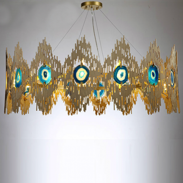 Люстра Calypso Chandelier 16 Золотой Графит Морская синь Люстра Calypso Chandelier 16 Золотой Графит Морская синь в Рязани | Loft Concept