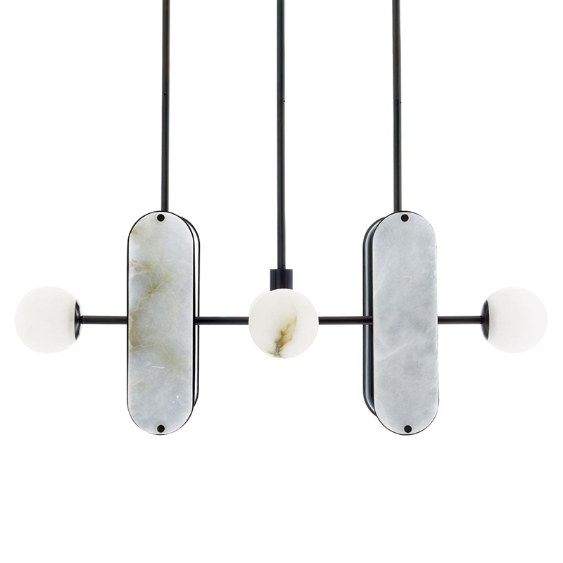 Люстра Arteriors MARADONA PENDANT Белый Черный Люстра Arteriors MARADONA PENDANT Белый Черный в Рязани | Loft Concept