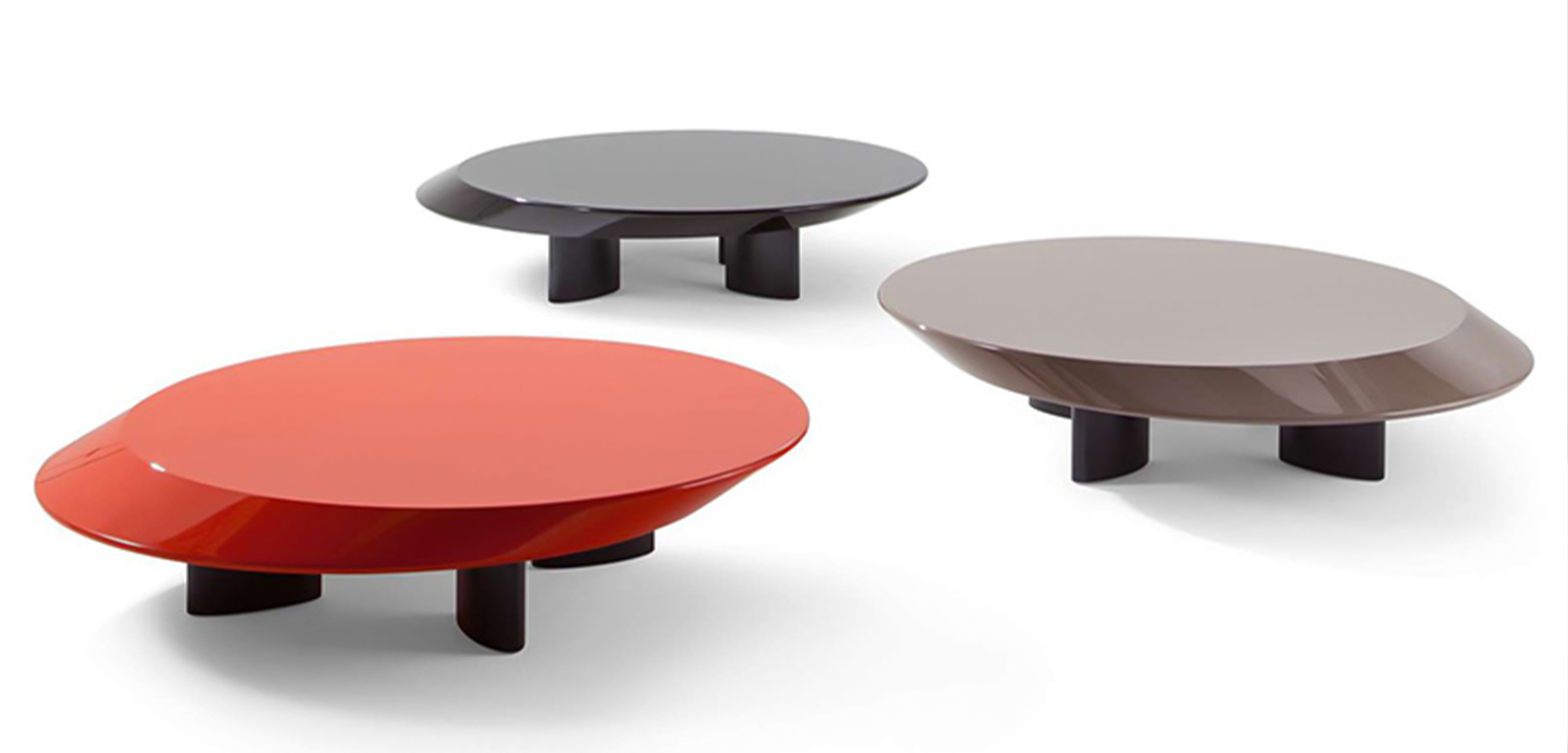 Кофейный стол Ellipse Grey Glossy Coffee Table - фото