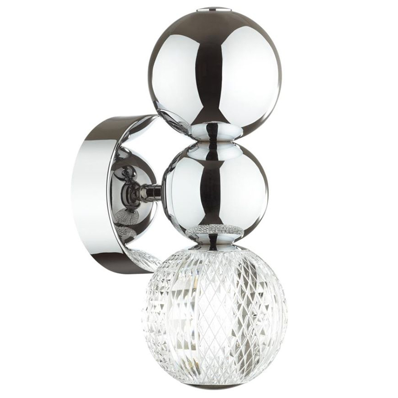 Светодиодное бра Crystal Globule Small Хром Хром Прозрачный Светодиодное бра Crystal Globule Small Хром Хром Прозрачный в Рязани | Loft Concept