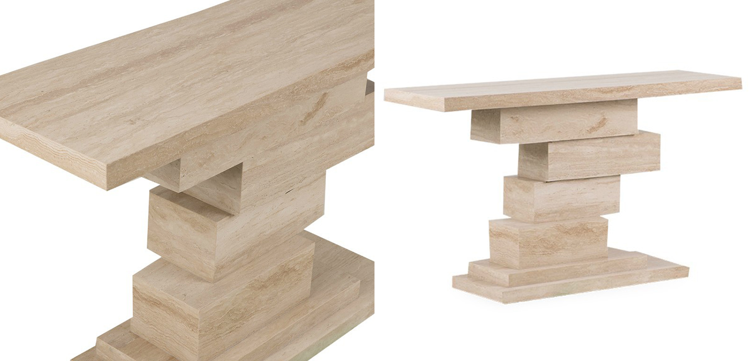 Консоль Taya Travertine Console - фото