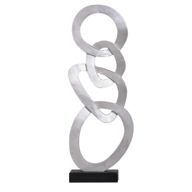 Статуэтка Anillos Statuette silver II Серебряный Черный Статуэтка Anillos Statuette silver II Серебряный Черный в Рязани | Loft Concept