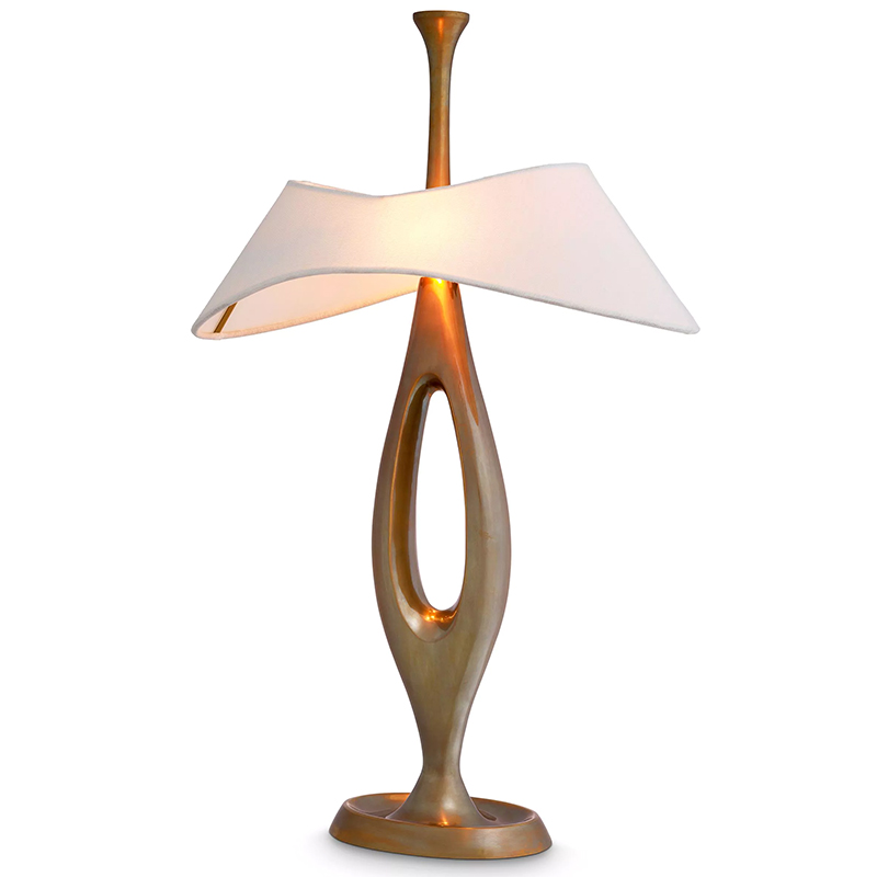 Настольная лампа Eichholtz Table Gianfranco Brass Золотой Белый в Рязани | Loft Concept 