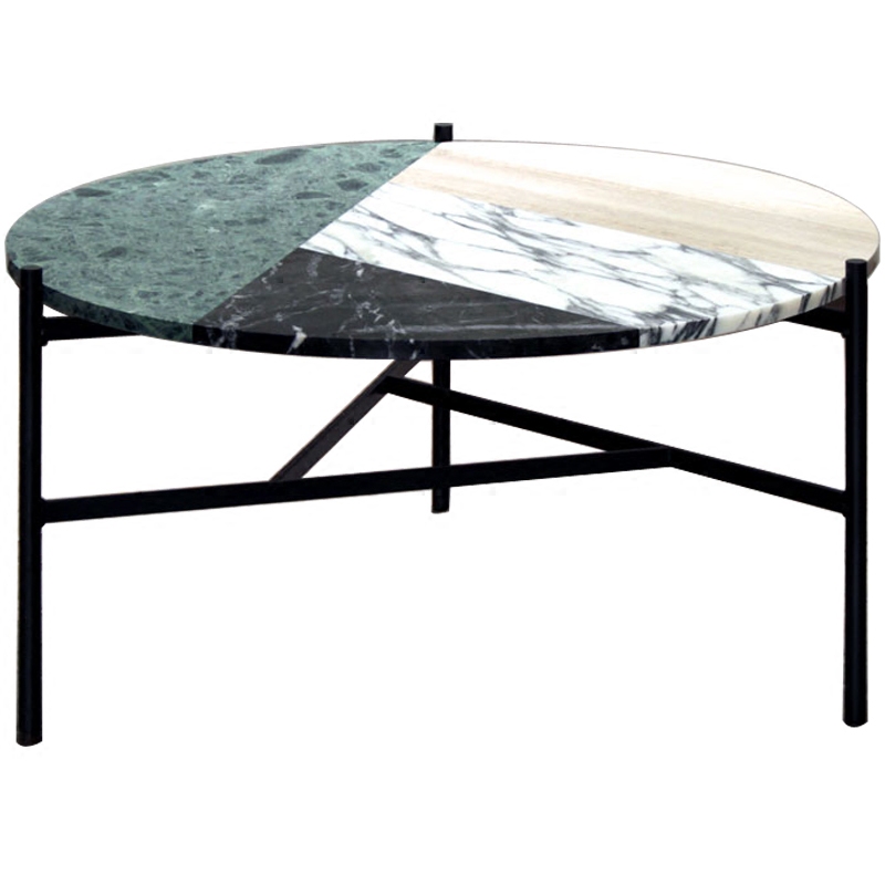 Кофейный стол Marble Combination Coffee Table Черный Мульти Кофейный стол Marble Combination Coffee Table Черный Мульти в Рязани | Loft Concept