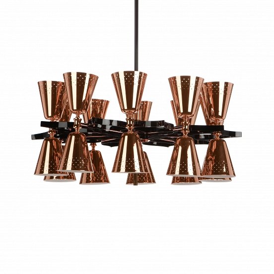 Потолочный светильник Charles 20 Suspension Light Медь Черный Потолочный светильник Charles 20 Suspension Light Медь Черный в Рязани | Loft Concept
