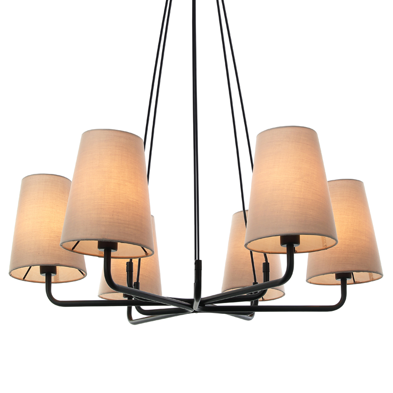 Люстра Orelin Chandelier Черный Бежевый Люстра Orelin Chandelier Черный Бежевый в Рязани | Loft Concept