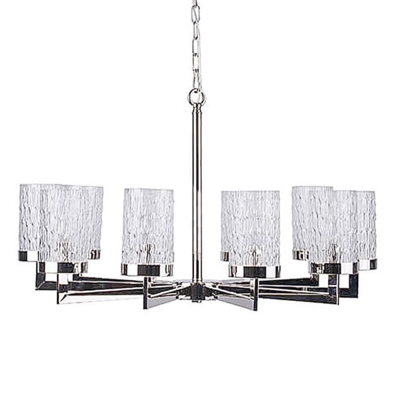 Люстра Estebe Glass Nickel Chandelier Никель Прозрачный Люстра Estebe Glass Nickel Chandelier Никель Прозрачный в Рязани | Loft Concept