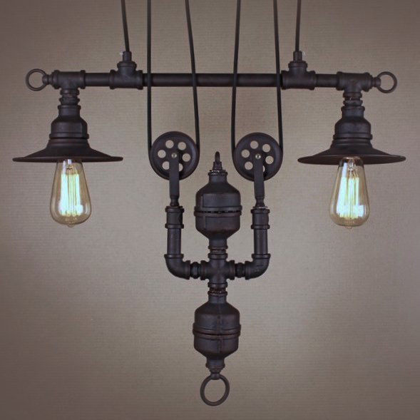 Подвесной светильник Water Pipe Ballast Chandelier Коричневый Подвесной светильник Water Pipe Ballast Chandelier Коричневый в Рязани | Loft Concept