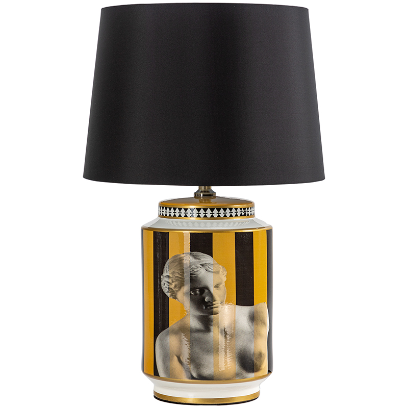 Настольная лампа Venus Yellow Black Lampshade Желтый Черный Черно-белый Золотой Настольная лампа Venus Yellow Black Lampshade Желтый Черный Черно-белый Золотой в Рязани | Loft Concept