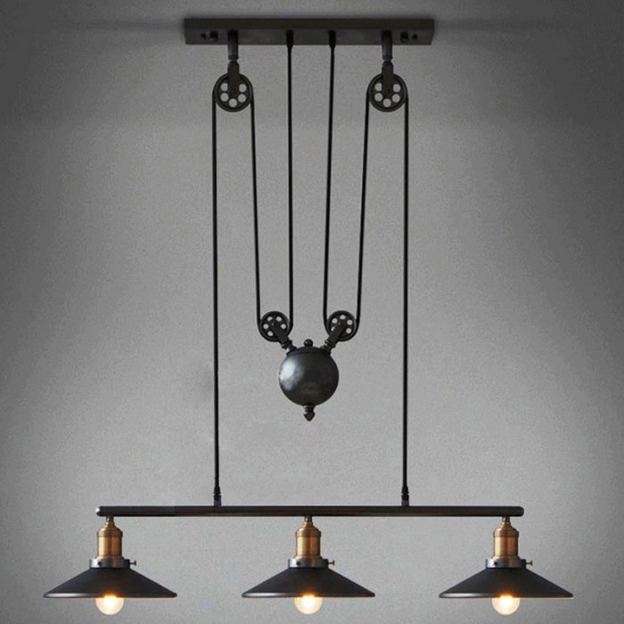 Люстра Loft Cone Pendant Balance Line 3 Черный Люстра Loft Cone Pendant Balance Line 3 Черный в Рязани | Loft Concept