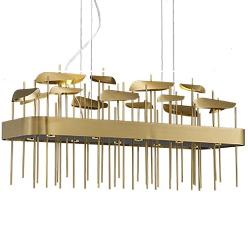 Светодиодная дизайнерская инсталляция ANODINE Perlina Rectangle Chandelier Золотой Светодиодная дизайнерская инсталляция ANODINE Perlina Rectangle Chandelier Золотой в Рязани | Loft Concept