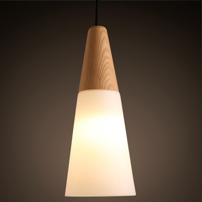 Подвесной светильник Opaque Light Tall Белый Белый дуб Подвесной светильник Opaque Light Tall Белый Белый дуб в Рязани | Loft Concept