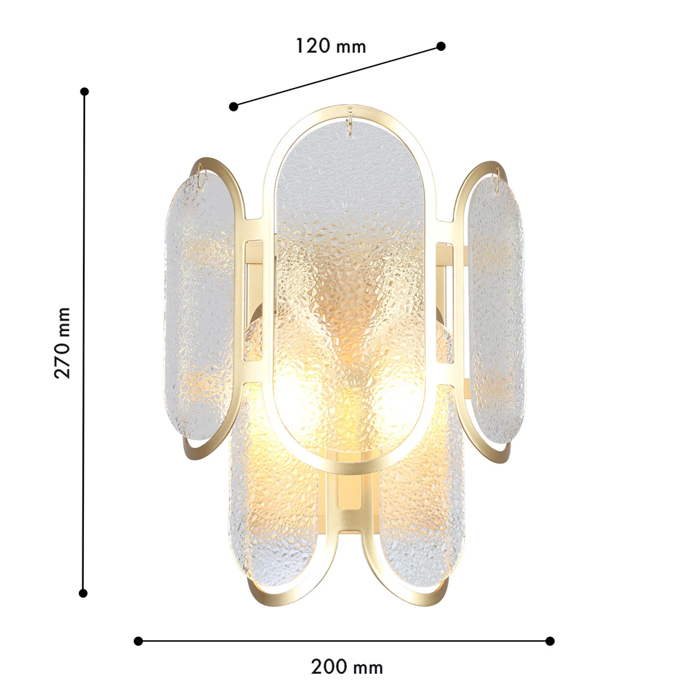 Бра из овальных элементов из непрозрачного стекла Conformation в Рязани