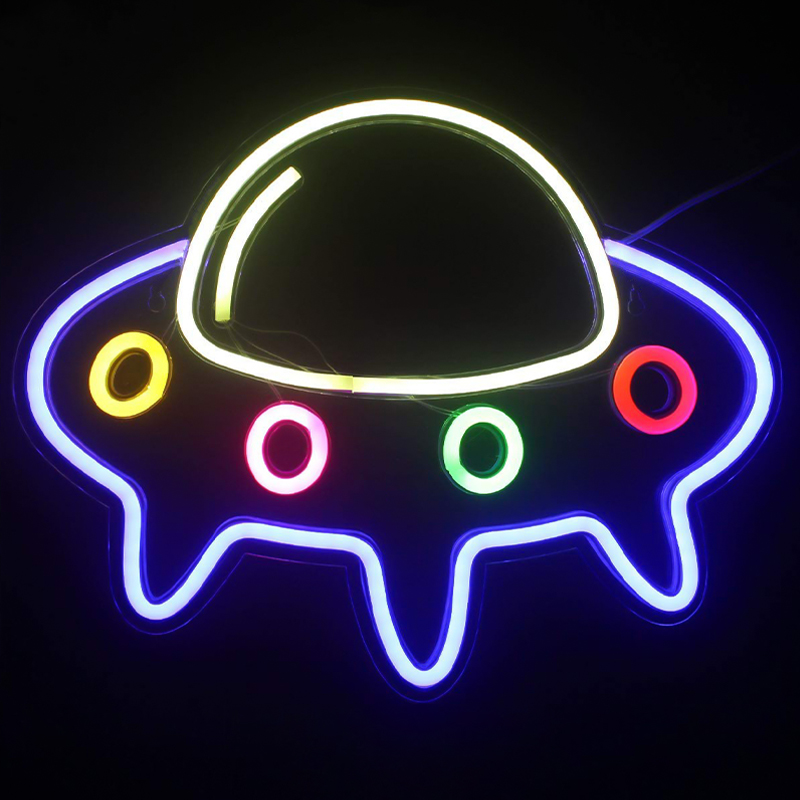 Неоновая настенная лампа Small Spaceship Neon Wall Lamp Мульти Неоновая настенная лампа Small Spaceship Neon Wall Lamp Мульти в Рязани | Loft Concept