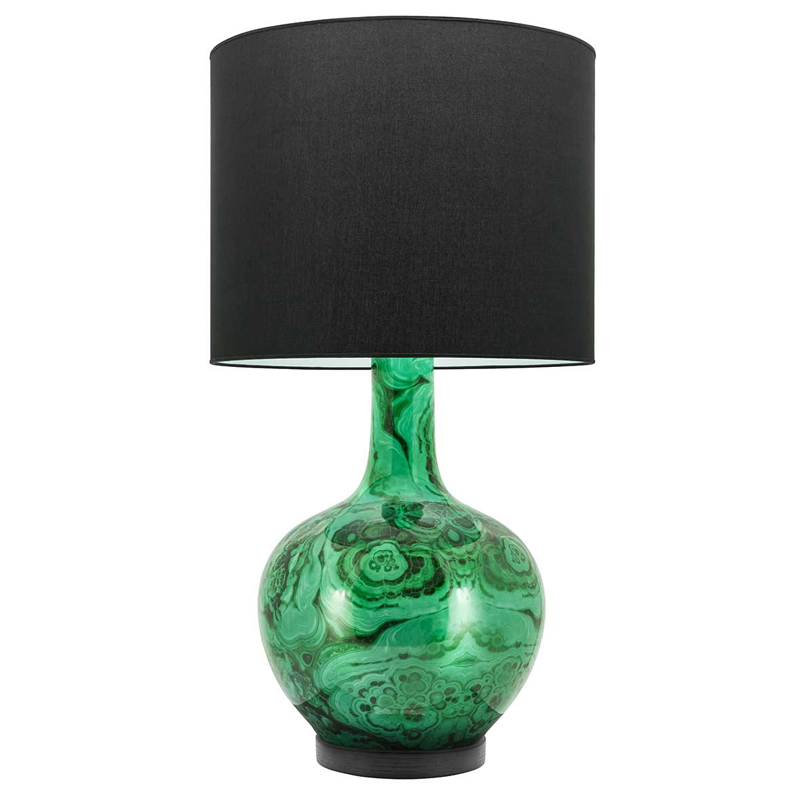 Настольная лампа ABHIKA LAMP SWELL Черный Малахит (зеленый) Настольная лампа ABHIKA LAMP SWELL Черный Малахит (зеленый) в Рязани | Loft Concept