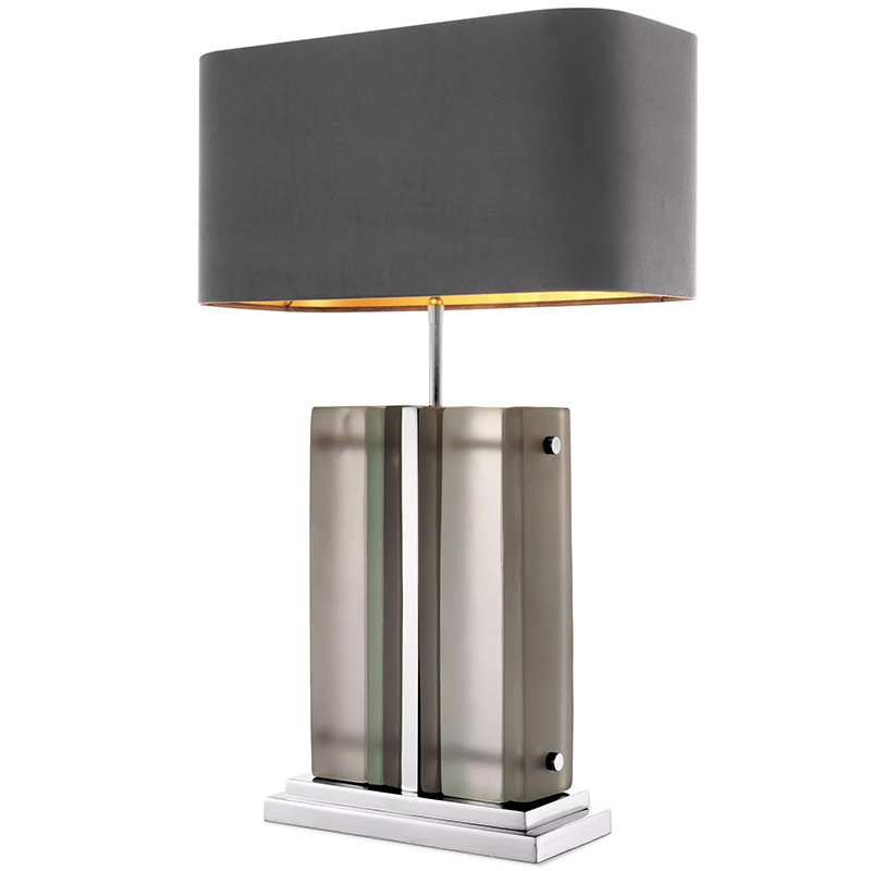 Настольная лампа Eichholtz Table Lamp Solana Nickel Серый Никель Стекло Смок Настольная лампа Eichholtz Table Lamp Solana Nickel Серый Никель Стекло Смок в Рязани | Loft Concept