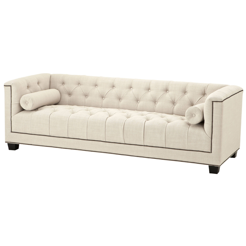 Диван Eichholtz Sofa Paolo Panama natural Бежевый Черный Коричневый Диван Eichholtz Sofa Paolo Panama natural Бежевый Черный Коричневый в Рязани | Loft Concept