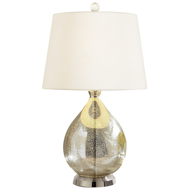 Настольная лампа Leonois Glass Table Lamp Прозрачный Хром Белый Настольная лампа Leonois Glass Table Lamp Прозрачный Хром Белый в Рязани | Loft Concept