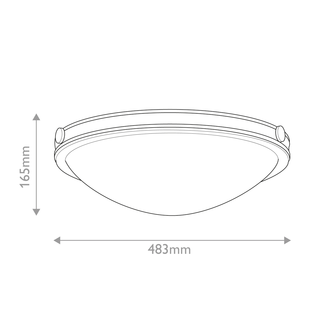 Потолочный светильник в форме неглубокой чаши с белым плафоном Hinkley в Рязани