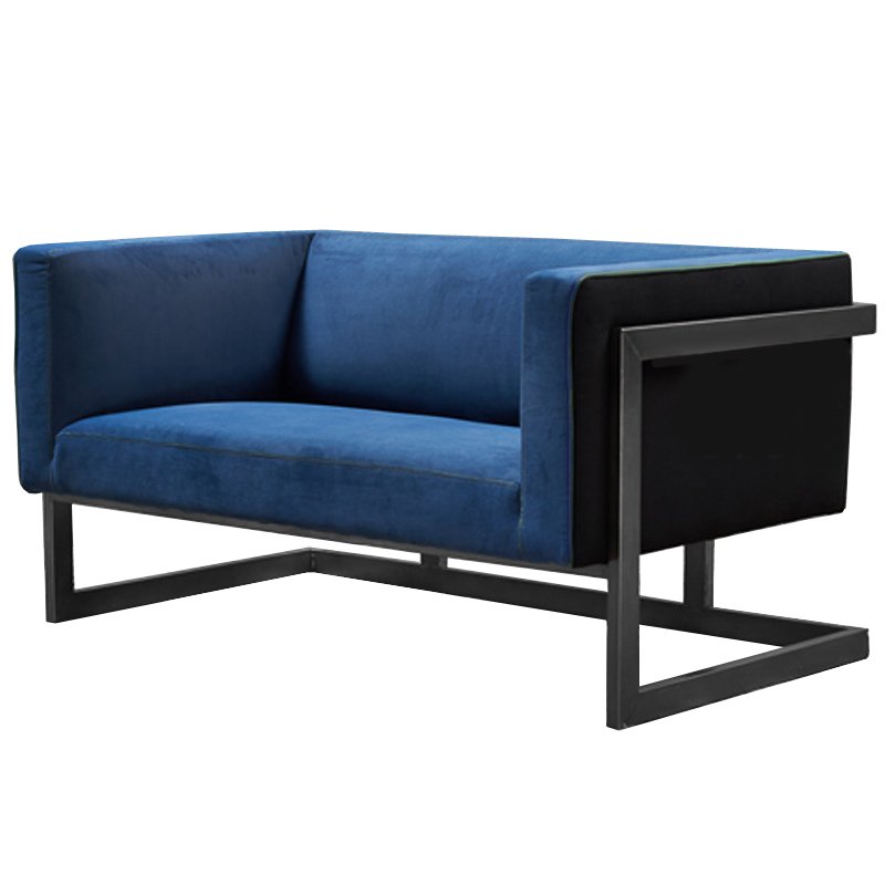 Диван Cube Blue Loveseat Sofa Синий Диван Cube Blue Loveseat Sofa Синий в Рязани | Loft Concept