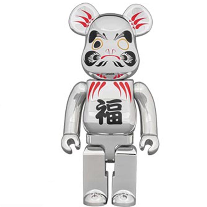 Статуэтка Bearbrick Daruma Silver Серебряный Черный Красный в Рязани | Loft Concept 