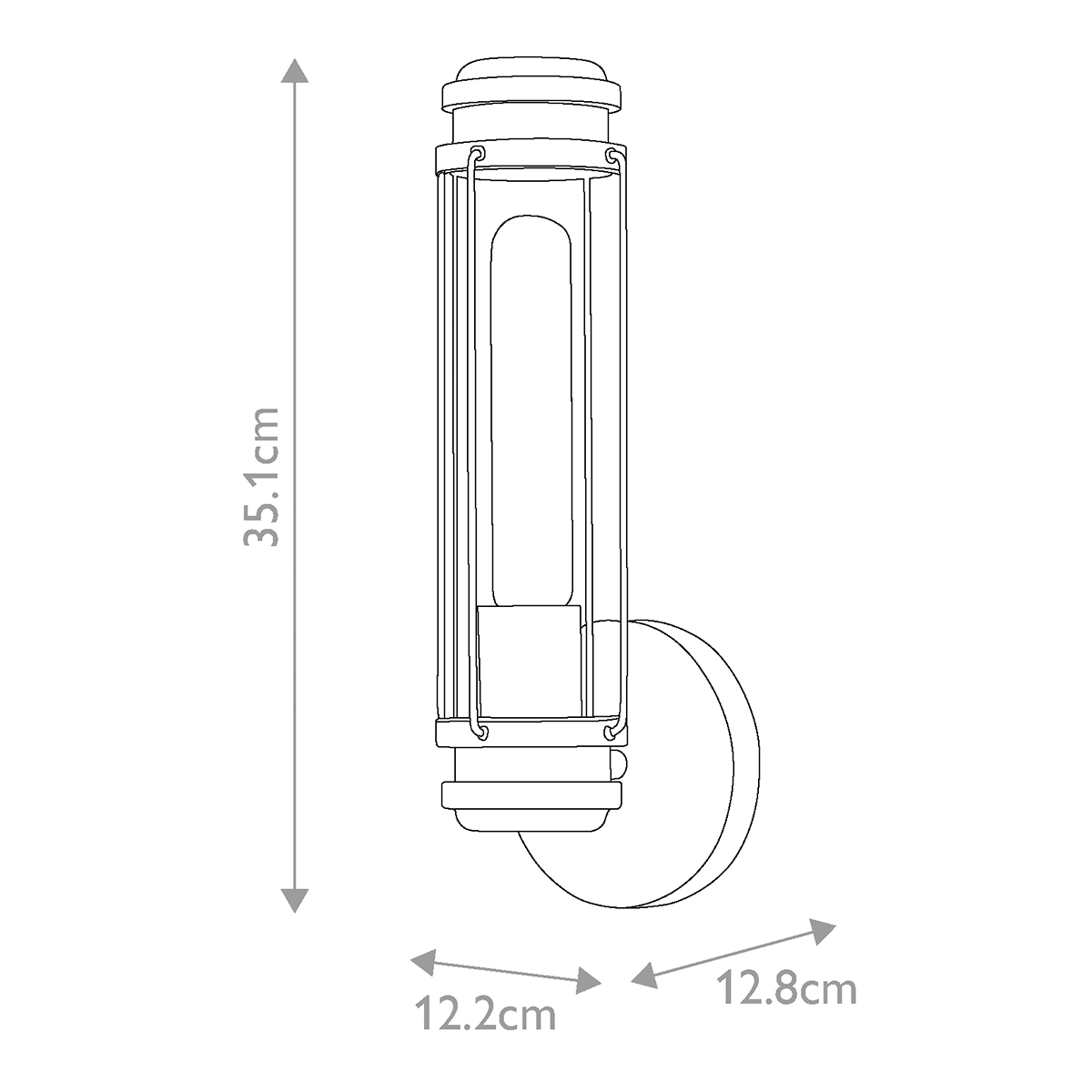 Бра для ванных комнат с прозрачным цилиндрическим плафоном на круглом основании Hinkley в Рязани