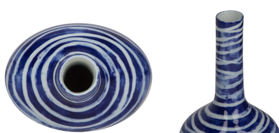 Ваза blue & white ornament Striped Bottle Ваза blue & white ornament Striped Bottle - Loft-Concept в Рязани