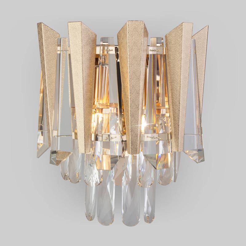 Бра Crystal Edge Sconce Прозрачный (Transparent) Золотой Бра Crystal Edge Sconce Прозрачный (Transparent) Золотой в Рязани | Loft Concept