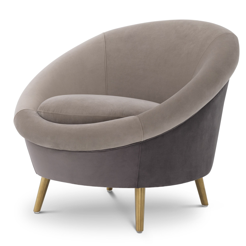 Кресло Eichholtz Chair Giulia Серый Латунь Кресло Eichholtz Chair Giulia Серый Латунь в Рязани | Loft Concept